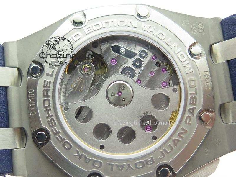 Royal Oak Offshore Juan Pablo Montoya JF Best Edition Blue Dial On Blue Leather Strap A Lightweight 5087