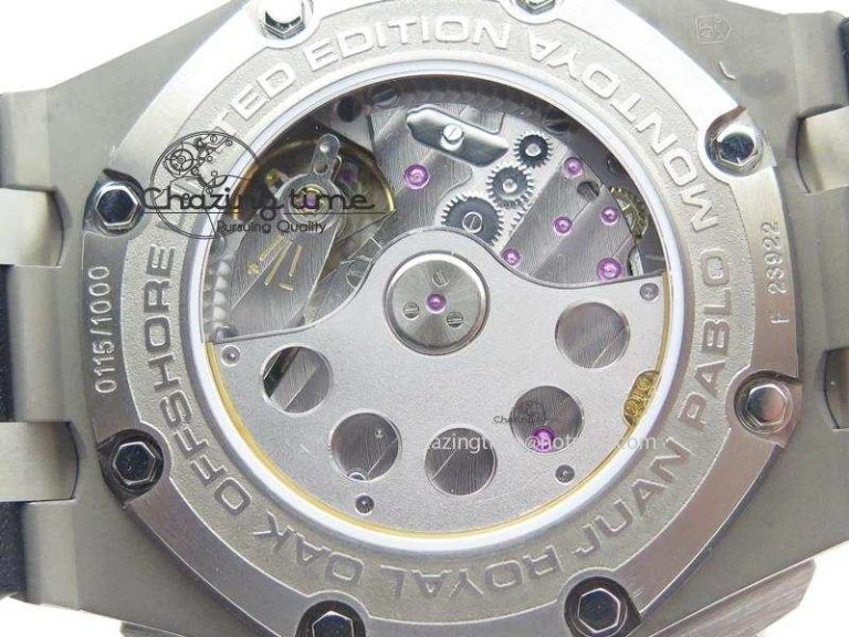 Breathable Royal Oak Offshore Juan Pablo Montoya JF Best Edition White Dial On Black Leather Strap A 5092