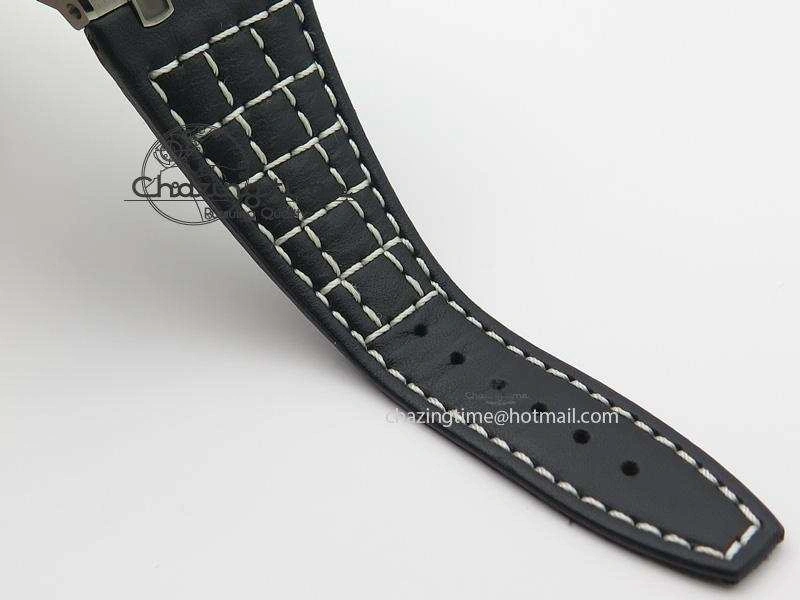 Breathable Royal Oak Offshore Juan Pablo Montoya JF Best Edition White Dial On Black Leather Strap A 5092