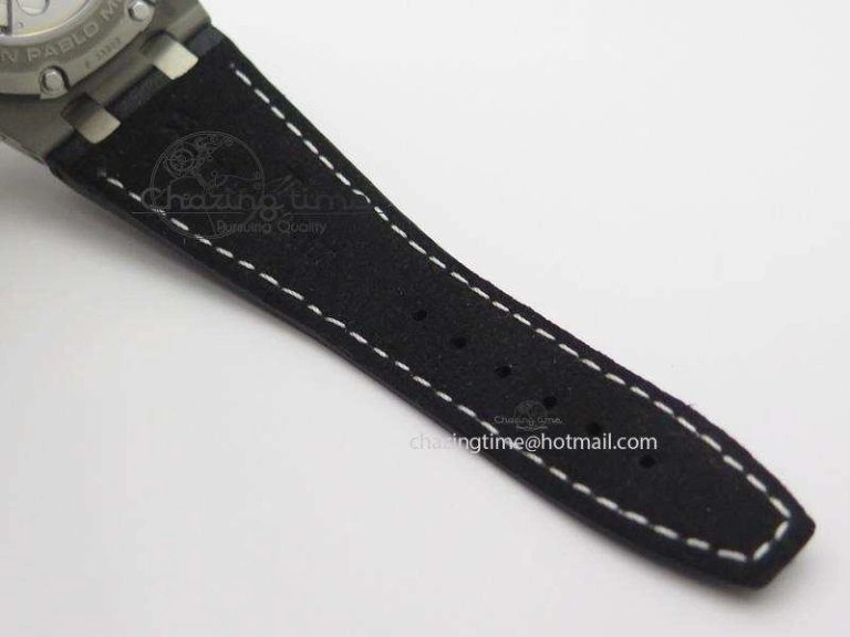 Breathable Royal Oak Offshore Juan Pablo Montoya JF Best Edition White Dial On Black Leather Strap A 5092