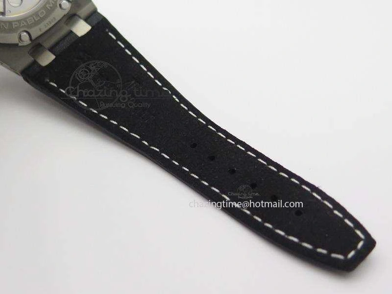 Breathable Royal Oak Offshore Juan Pablo Montoya JF Best Edition White Dial On Black Leather Strap A 5092