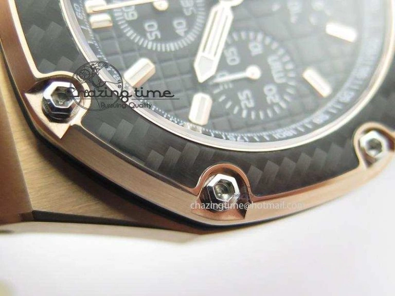 Royal Oak Offshore Juan Pablo Montoya RG JF Best Edition Black Dial On Black Leather Strap A ZeroBulk 5078