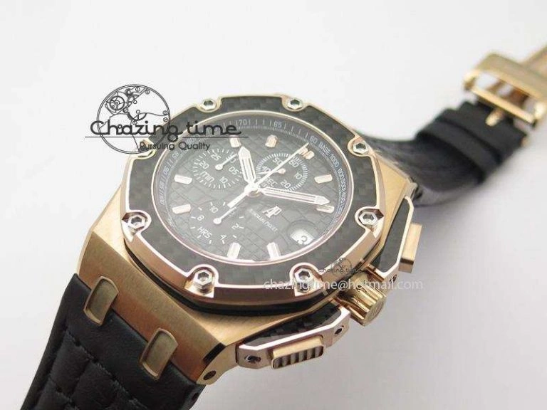 Royal Oak Offshore Juan Pablo Montoya RG JF Best Edition Black Dial On Black Leather Strap A ZeroBulk 5078