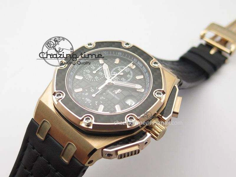 Royal Oak Offshore Juan Pablo Montoya RG JF Best Edition Black Dial On Black Leather Strap A ZeroBulk 5078