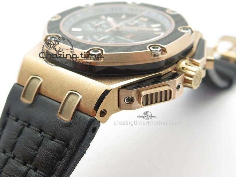 Royal Oak Offshore Juan Pablo Montoya RG JF Best Edition Black Dial On Black Leather Strap A ZeroBulk 5078