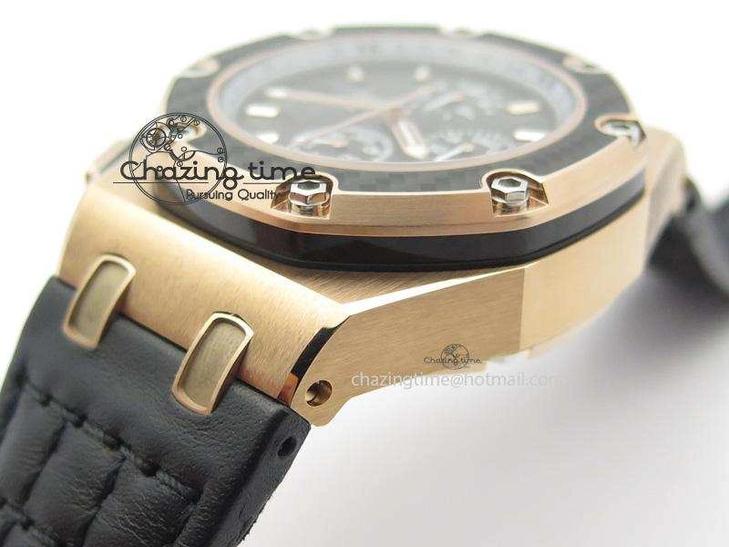 Royal Oak Offshore Juan Pablo Montoya RG JF Best Edition Black Dial On Black Leather Strap A ZeroBulk 5078