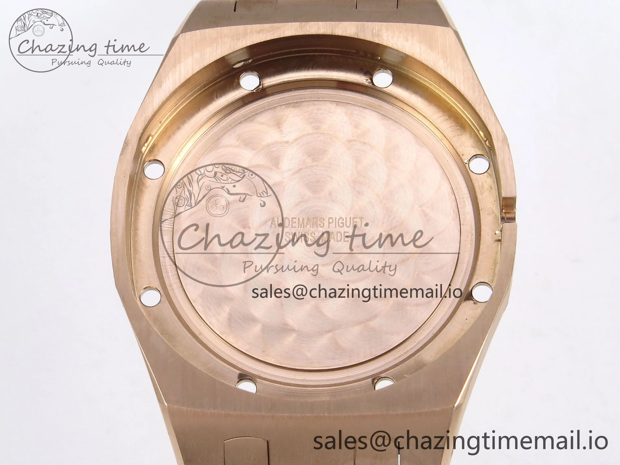 Royal Oak Offshore Ladies 33mm RG DRF Best Edition White Dial Diamonds Bezel on White Rubber Strap ETA Quartz Durable 4399