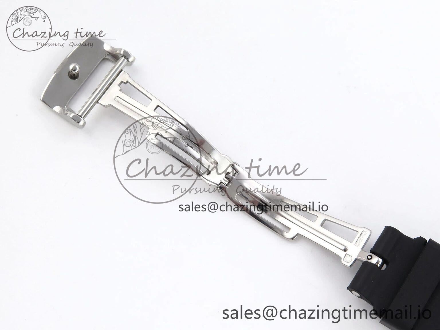 UrbanChic Royal Oak Offshore Ladies 33mm SS DRF Best Edition Black Dial Diamonds Bezel on Black Rubber Strap ETA Quartz 4400