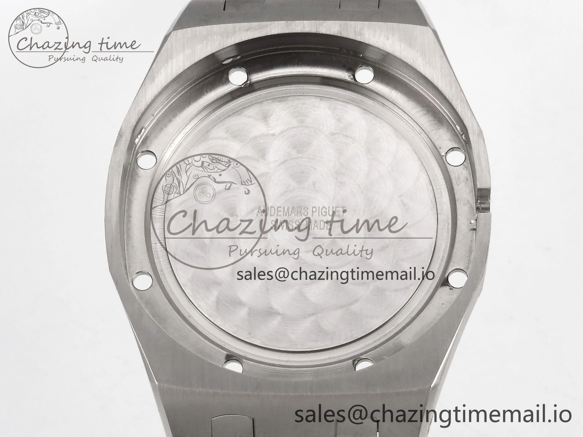 SmartChoice Royal Oak Offshore Ladies 33mm SS DRF Best Edition White Dial Diamonds Bezel on White Rubber Strap ETA Quartz 4398