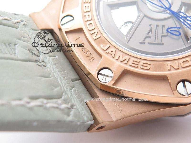 Royal Oak Offshore LeBron James Cermet Bezel JF Best Edition On Leather Strap A3126 (Free Rubber Strap) QuickDry 5118