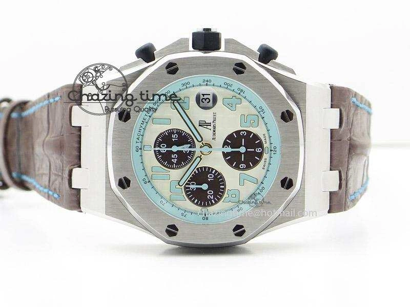 Durable Royal Oak Offshore Montauk Highway JF Best Edition on Brown Leather Strap A 5129
