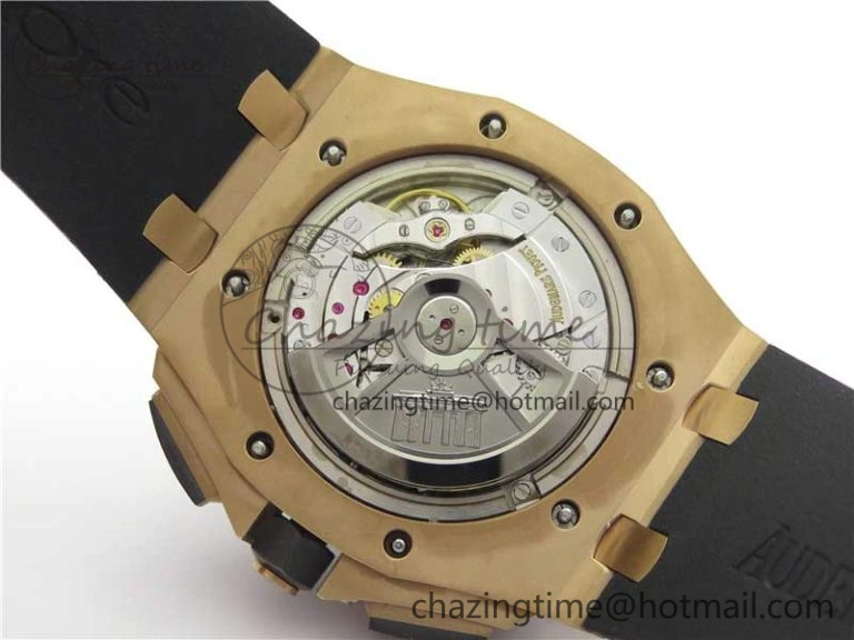 Versatile Royal Oak Offshore Pride Of Germany 44mm RG JF 1:1 Best Edition on Rubber Strap A3126 w  Cyclops and DW Mod V 4837