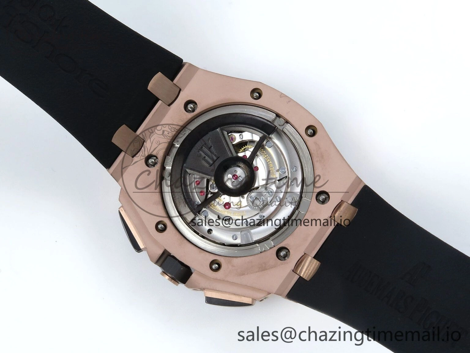 OnTrend Royal Oak Offshore RG APF Best Edition Black Dial on Black Rubber Strap A 4273