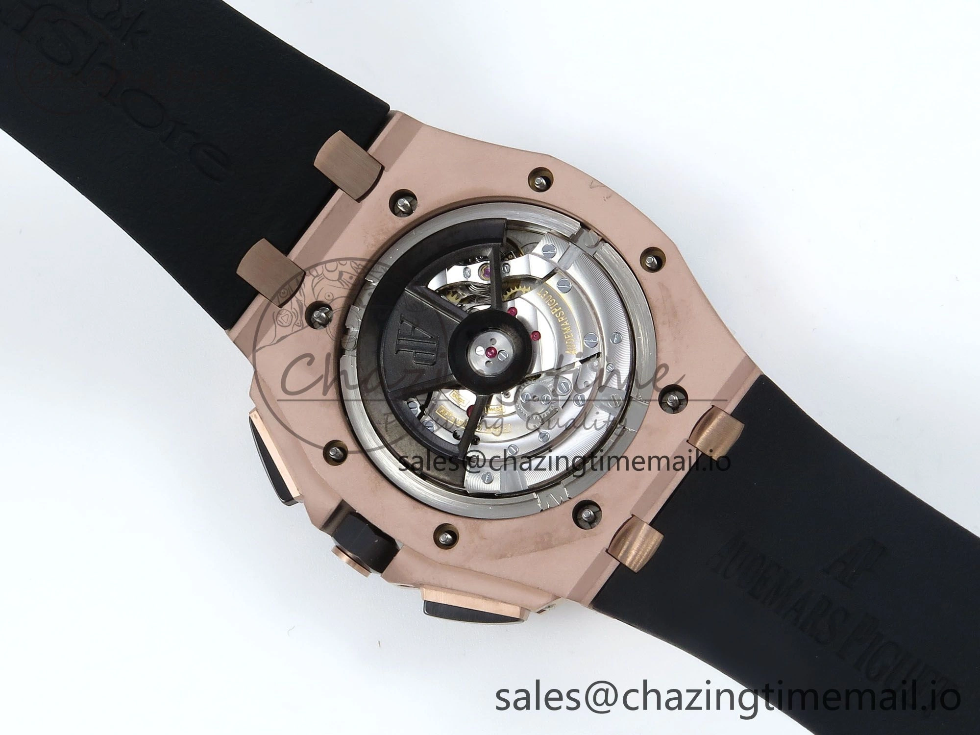 OnTrend Royal Oak Offshore RG APF Best Edition Black Dial on Black Rubber Strap A 4273
