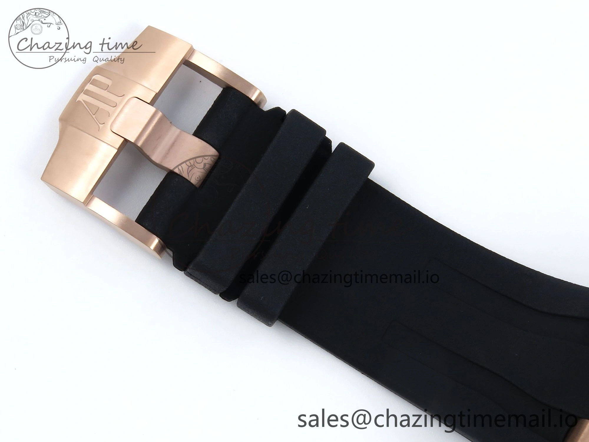 OnTrend Royal Oak Offshore RG APF Best Edition Black Dial on Black Rubber Strap A 4273