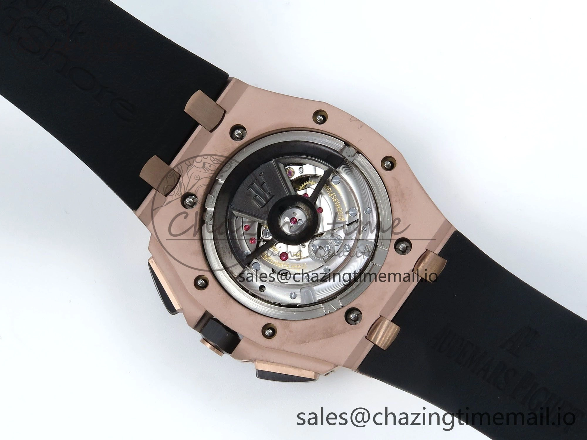 Upgraded Royal Oak Offshore RG APF Best Edition Black White Dial on Black Rubber Strap A 4271