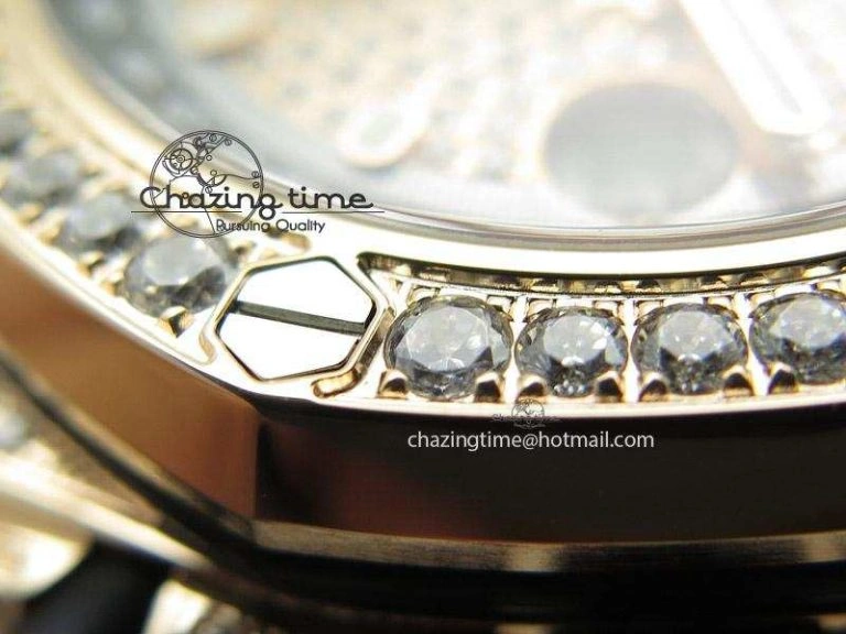 Royal Oak Offshore RG Full Paved Diamonds JF Best Edition on Black Leather Strap A ZeroBulk 5143
