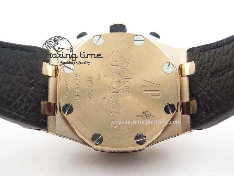 Royal Oak Offshore RG Full Paved Diamonds JF Best Edition on Black Leather Strap A ZeroBulk 5143
