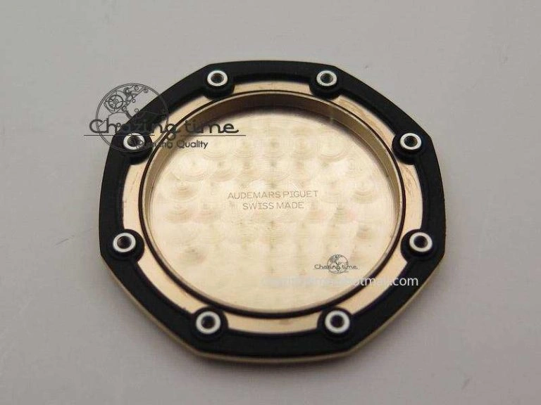 Royal Oak Offshore RG Full Paved Diamonds JF Best Edition on Black Leather Strap A ZeroBulk 5143