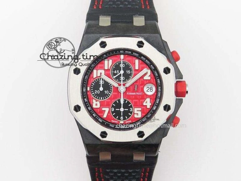 Royal Oak Offshore RG Full Paved Diamonds JF Best Edition on Black Leather Strap A ZeroBulk 5143