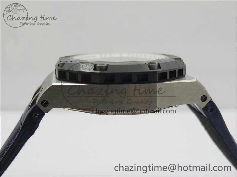 Packable Royal Oak Offshore Ruben Barrichello II JF Best Edition Blue Dial on Blue Leather Strap A3126 V 4861
