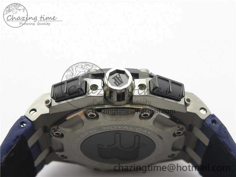 Packable Royal Oak Offshore Ruben Barrichello II JF Best Edition Blue Dial on Blue Leather Strap A3126 V 4861