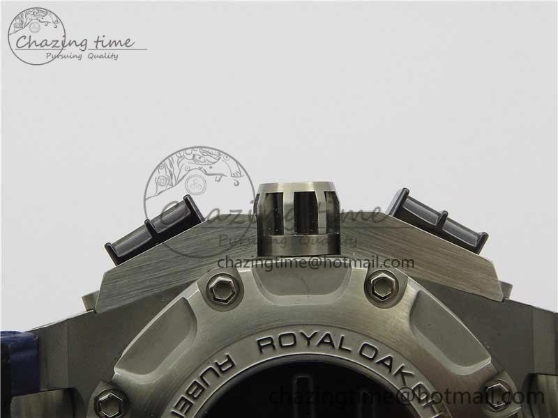 Packable Royal Oak Offshore Ruben Barrichello II JF Best Edition Blue Dial on Blue Leather Strap A3126 V 4861