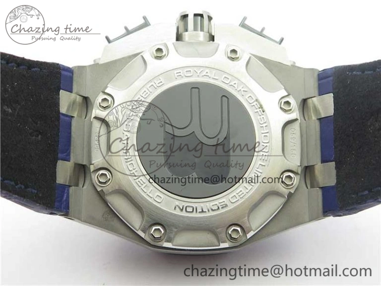 Packable Royal Oak Offshore Ruben Barrichello II JF Best Edition Blue Dial on Blue Leather Strap A3126 V 4861