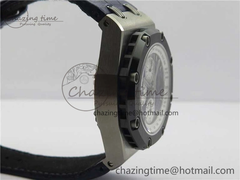 Packable Royal Oak Offshore Ruben Barrichello II JF Best Edition Blue Dial on Blue Leather Strap A3126 V 4861