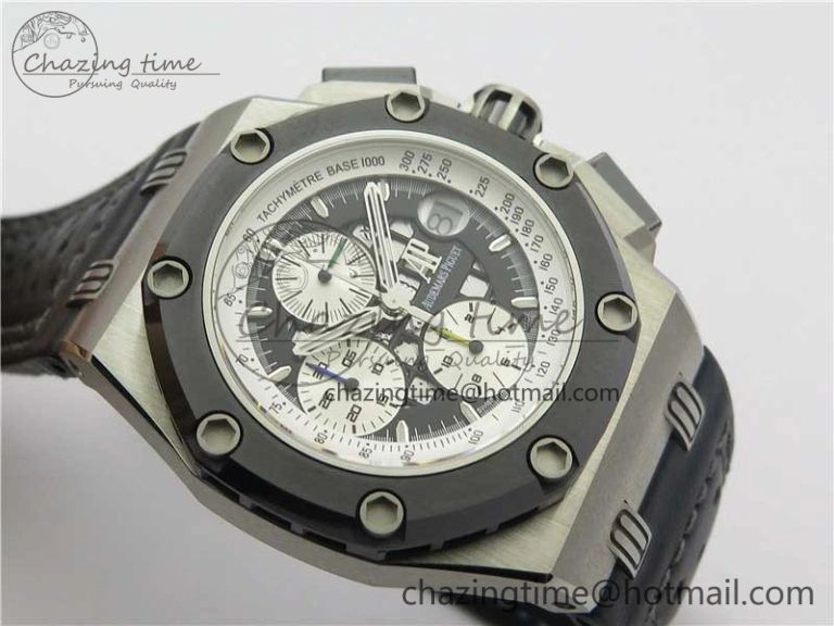 Royal Oak Offshore Ruben Barrichello II JF Best Edition Skeleton Dial on Black Leather Strap A3126 V Affordable 4859