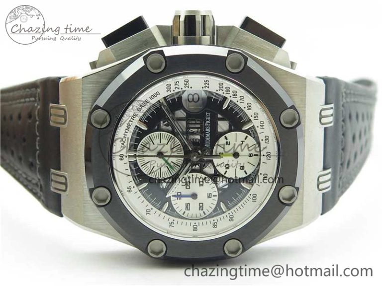 Royal Oak Offshore Ruben Barrichello II JF Best Edition Skeleton Dial on Black Leather Strap A3126 V Affordable 4859