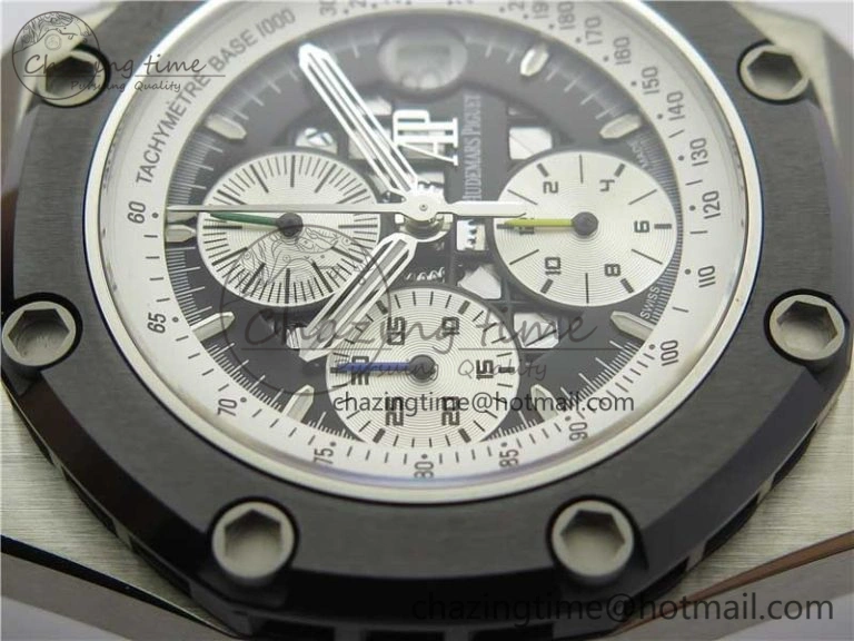 Royal Oak Offshore Ruben Barrichello II JF Best Edition Skeleton Dial on Black Leather Strap A3126 V Affordable 4859