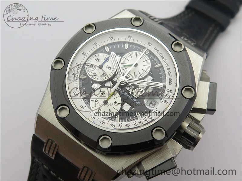Royal Oak Offshore Ruben Barrichello II JF Best Edition Skeleton Dial on Black Leather Strap A3126 V Affordable 4859