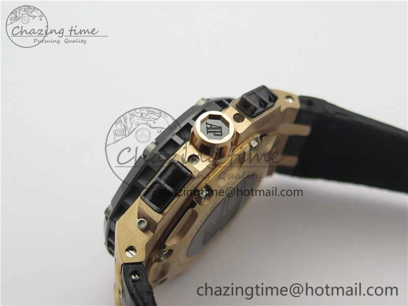 Royal Oak Offshore Ruben Barrichello II RG JF Best Edition Silver Dial on Black Leather Strap A3126 V MultiPurpose 4860