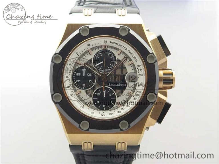 Royal Oak Offshore Ruben Barrichello II RG JF Best Edition Silver Dial on Black Leather Strap A3126 V MultiPurpose 4860
