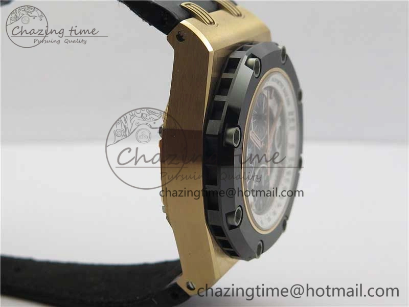 Royal Oak Offshore Ruben Barrichello II RG JF Best Edition Silver Dial on Black Leather Strap A3126 V MultiPurpose 4860