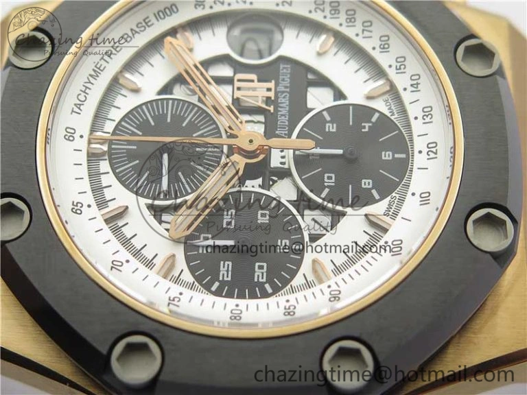 Royal Oak Offshore Ruben Barrichello II RG JF Best Edition Silver Dial on Black Leather Strap A3126 V MultiPurpose 4860