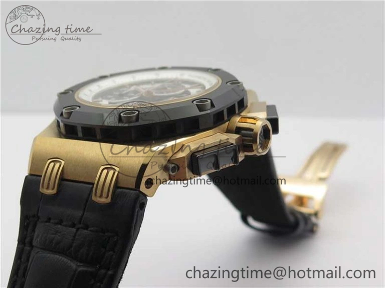 Royal Oak Offshore Ruben Barrichello II RG JF Best Edition Silver Dial on Black Leather Strap A3126 V MultiPurpose 4860