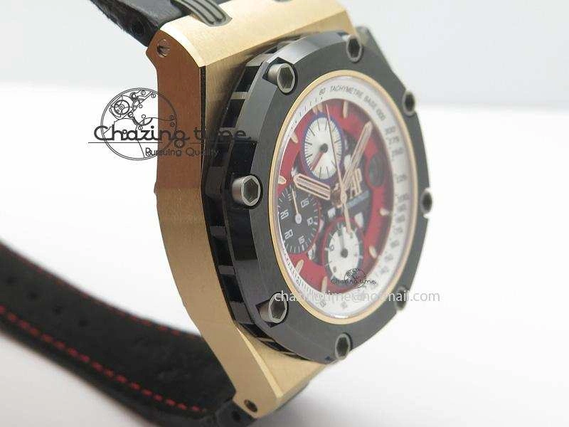 Royal Oak Offshore Ruben Barrichello III RG JF Best Edition On Black Leather Strap A UrbanChic 5104