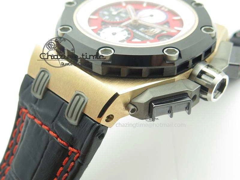 Royal Oak Offshore Ruben Barrichello III RG JF Best Edition On Black Leather Strap A UrbanChic 5104