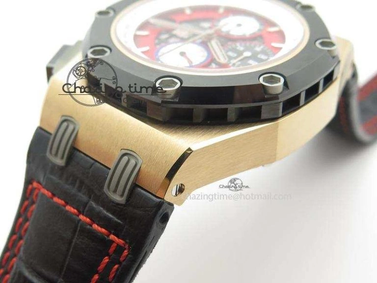 Royal Oak Offshore Ruben Barrichello III RG JF Best Edition On Black Leather Strap A UrbanChic 5104