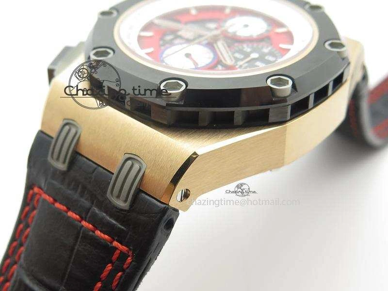 Royal Oak Offshore Ruben Barrichello III RG JF Best Edition On Black Leather Strap A UrbanChic 5104