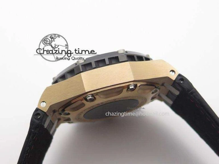 Royal Oak Offshore Ruben Barrichello III RG JF Best Edition On Black Leather Strap A UrbanChic 5104