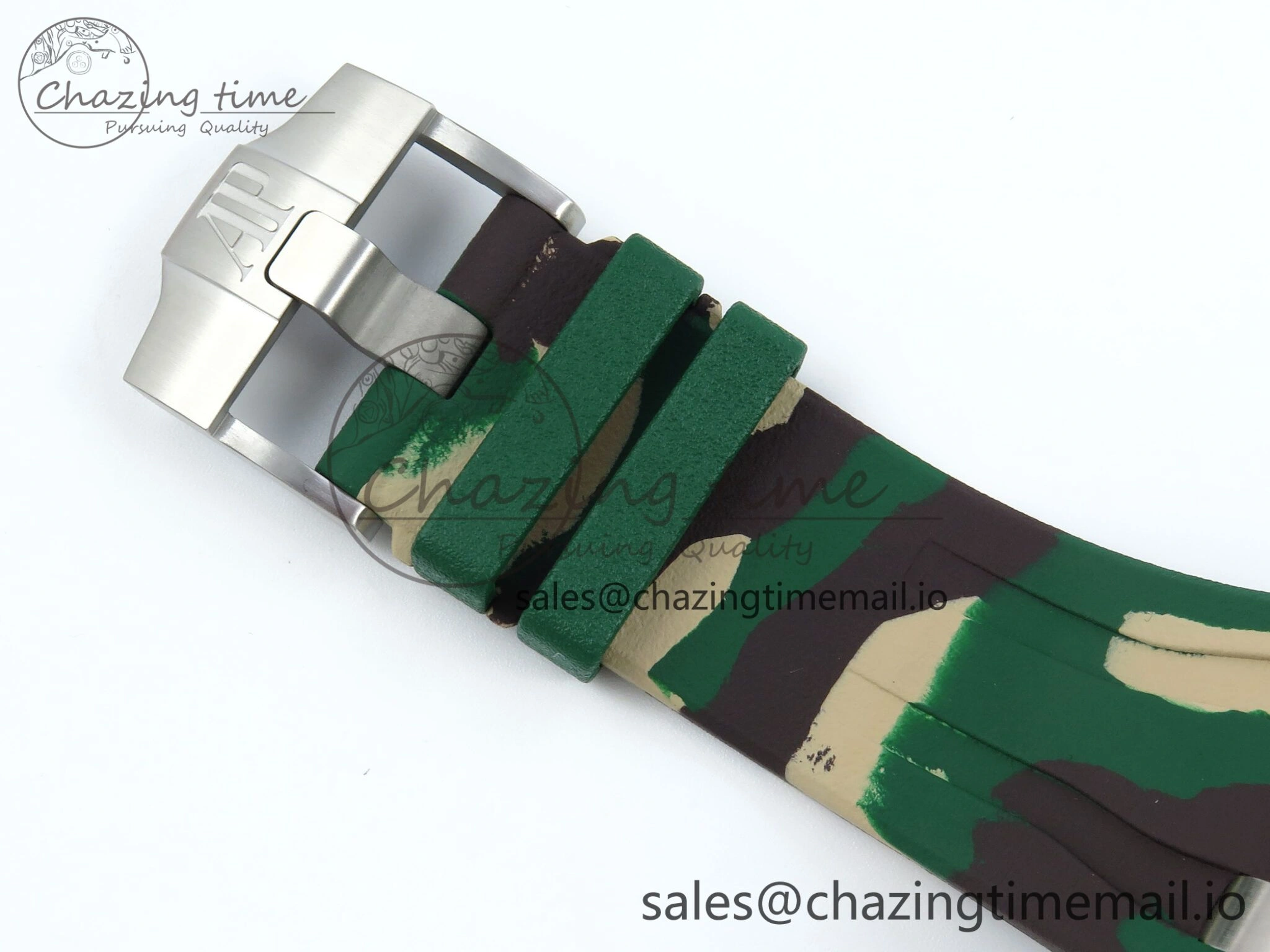 EasyCare Royal Oak Offshore SS APF Best Edition Cream Dial on Green Camou Rubber Strap A 4272