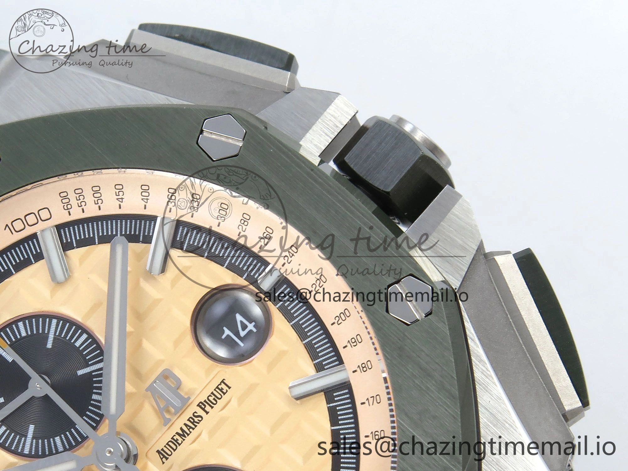 EasyCare Royal Oak Offshore SS APF Best Edition Cream Dial on Green Camou Rubber Strap A 4272