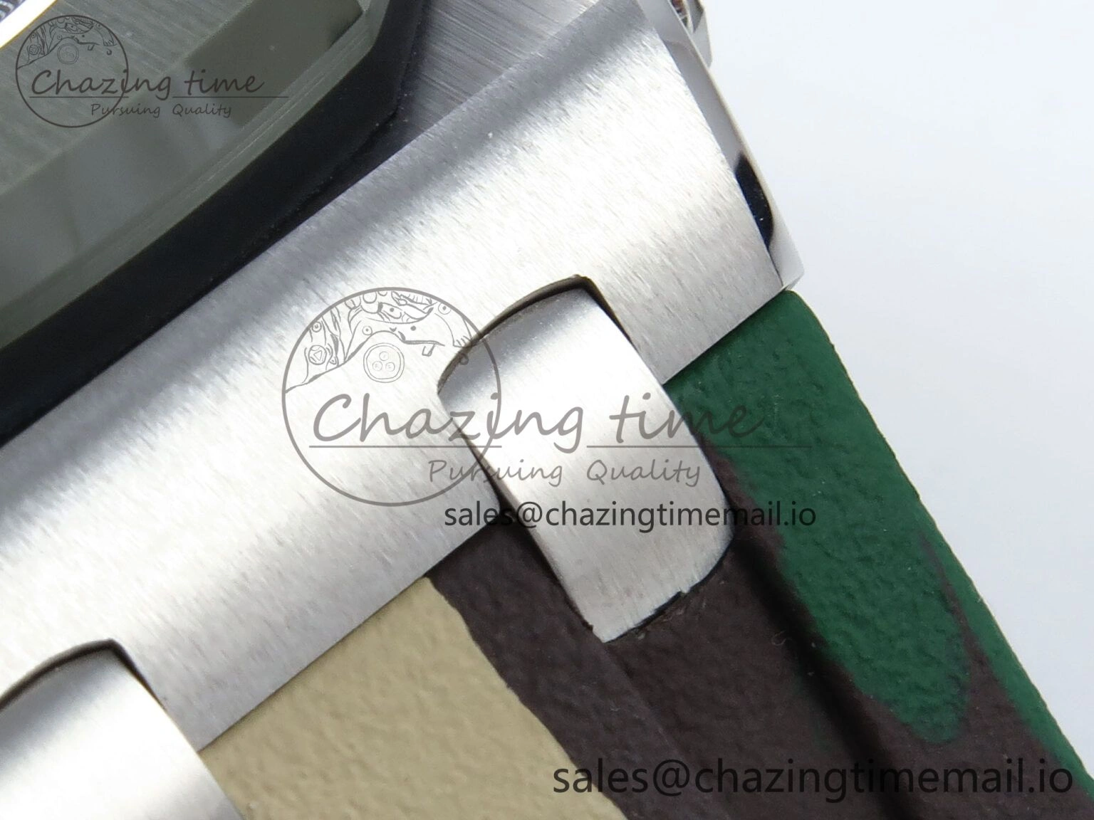 EasyCare Royal Oak Offshore SS APF Best Edition Cream Dial on Green Camou Rubber Strap A 4272
