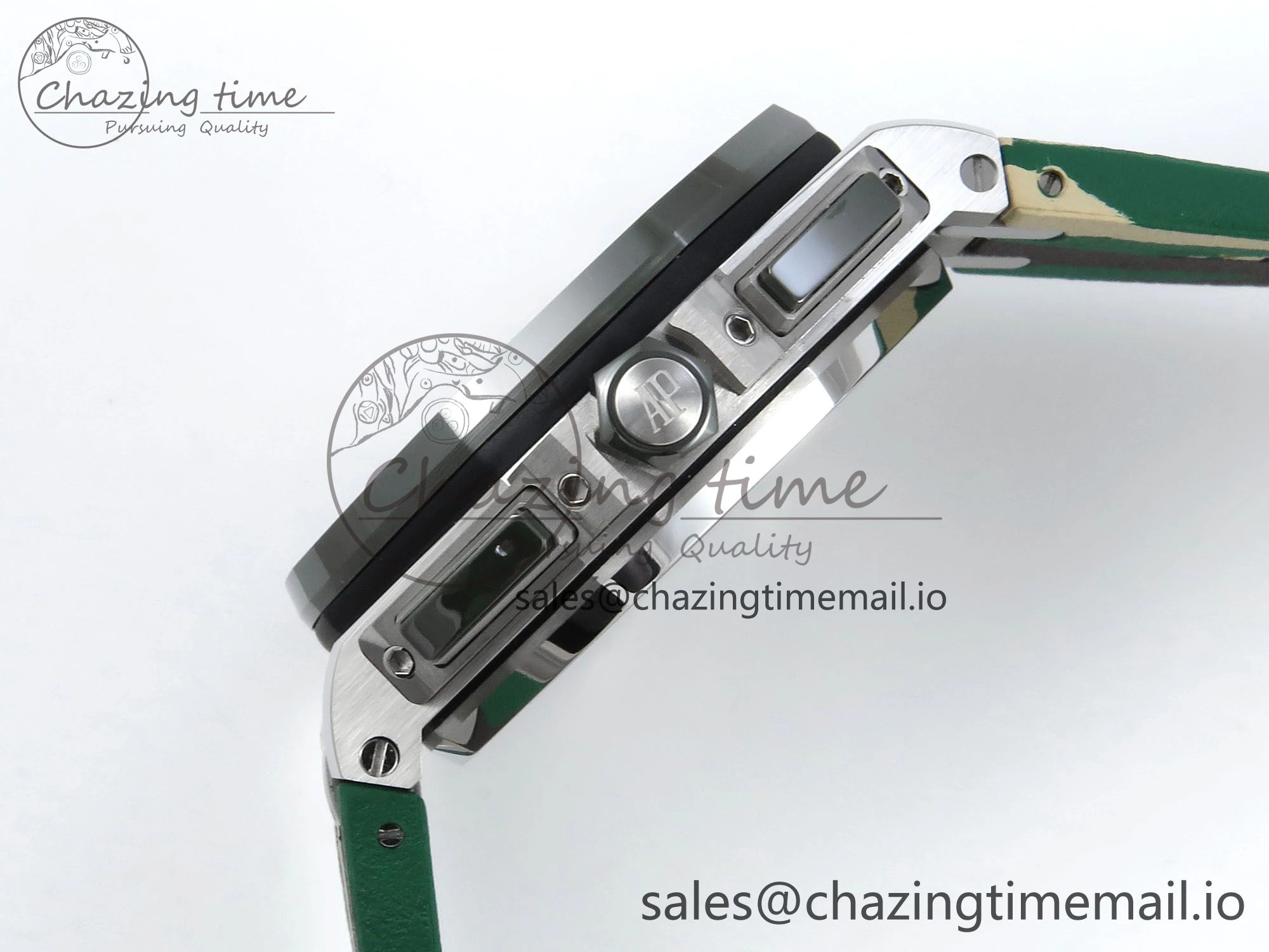 EasyCare Royal Oak Offshore SS APF Best Edition Cream Dial on Green Camou Rubber Strap A 4272