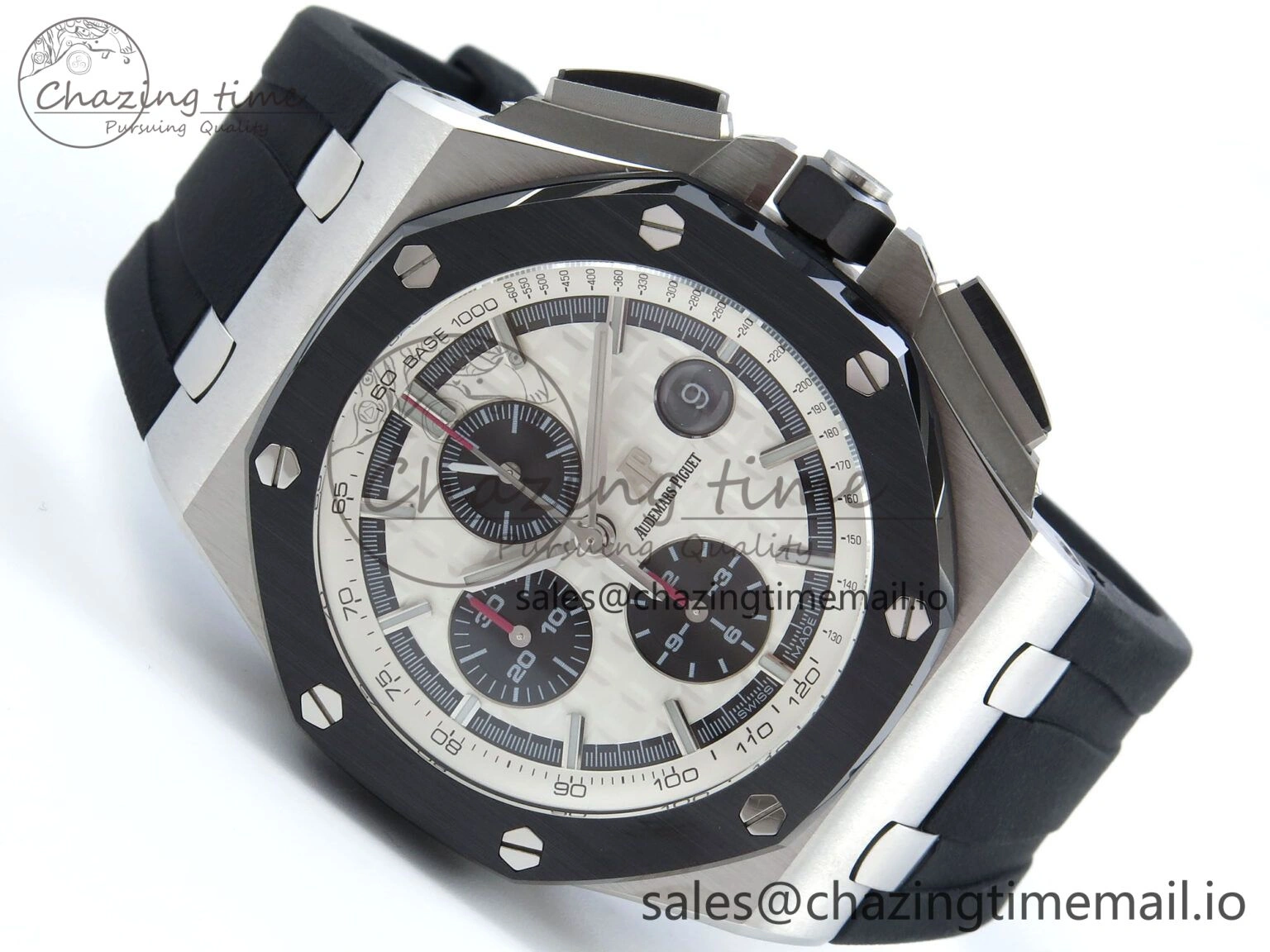 Royal Oak Offshore SS APF Best Edition White Black Dial on Black Rubber Strap A FreshLook 4275