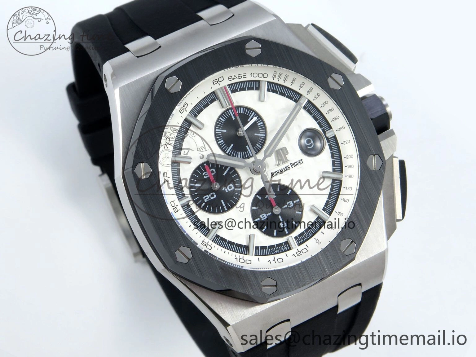 Royal Oak Offshore SS APF Best Edition White Black Dial on Black Rubber Strap A FreshLook 4275