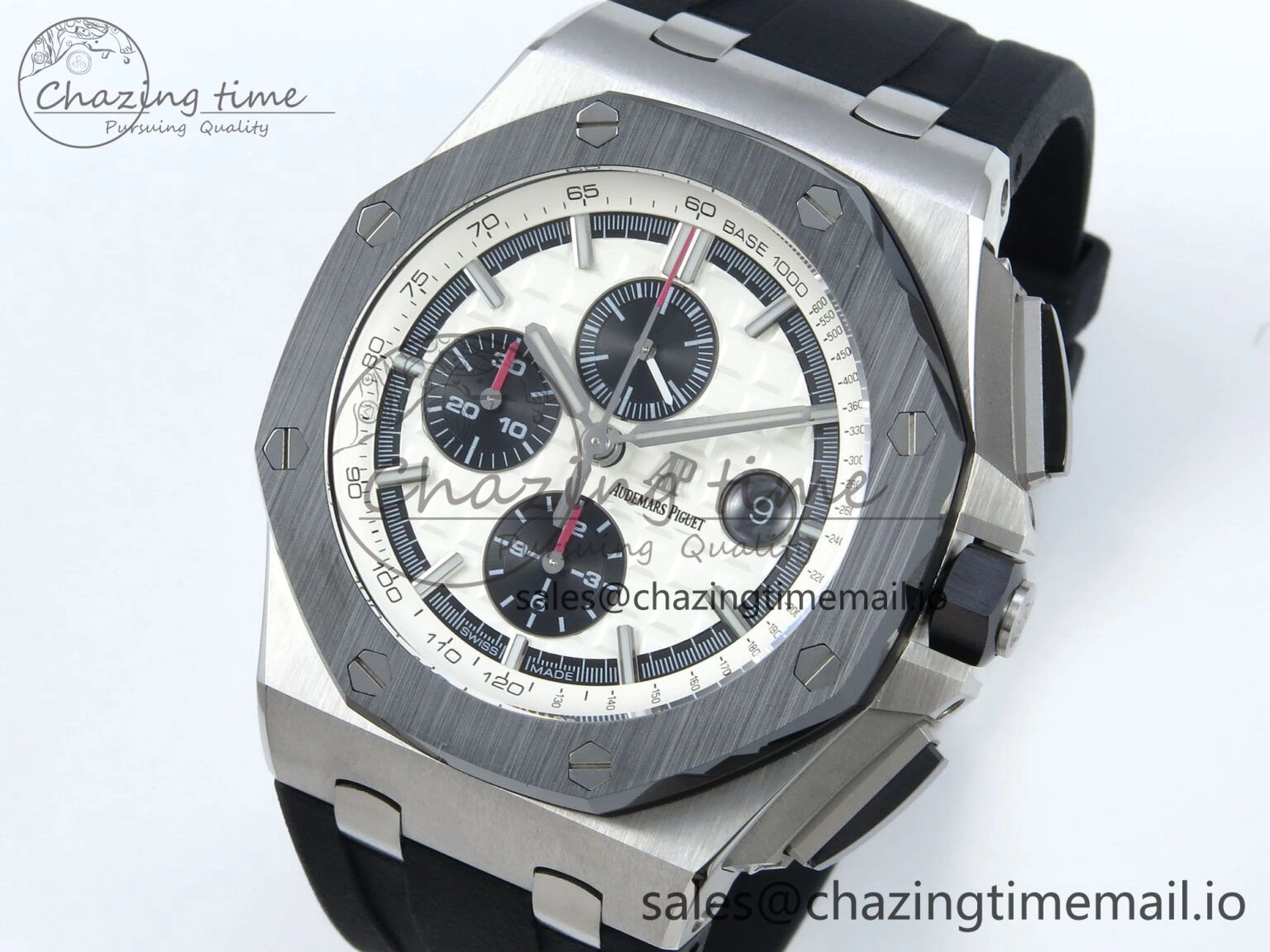 Royal Oak Offshore SS APF Best Edition White Black Dial on Black Rubber Strap A FreshLook 4275